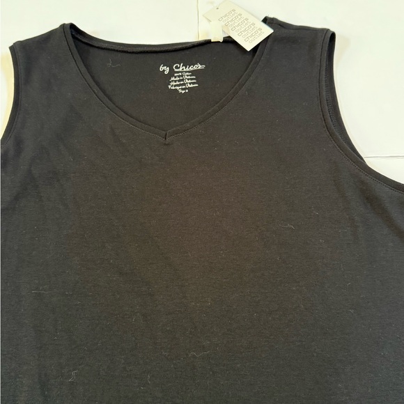 NWT Women’s Chicos Black Sleeveless Vest Size 2 - Picture 3 of 5